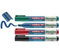 Edding 4-32-4 Marqueur pour tableau à feuilles mobiles 4-32-4 pointe biseau 1 - 5 mm noir, rouge, bleu, vert 4 pc(s)