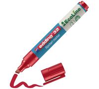 Edding 4-32002 Marqueur pour tableau à feuilles mobiles pointe biseau 1 - 5 mm rouge