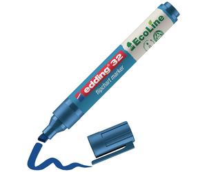 Edding 4-32003 Marqueur pour tableau à feuilles mobiles pointe biseau 1 - 5 mm bleu