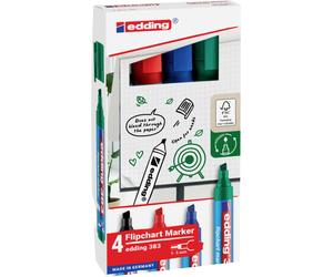 Edding 4-383-4-2 Marqueur pour tableau à feuilles mobiles EDDING - 383 Flipchart-Marker farbsortiert 1.0 - 5.0 mm 4 St. multicolore 1 pc(s)