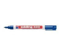 edding Marqueur permanent 400 Bleu – Pointe ronde 1 mm – Sèche vite, résistant à l'eau – Lot de 10