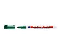 edding 400 Marqueur permanent - vert - 10 stylos - pointe ronde fine 1 mm - sèche vite, résiste à l'eau et aux frottements - pour carton, plastique, bois, métal, verre