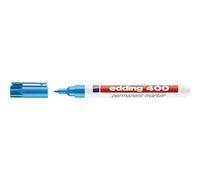edding Marqueur permanent 400 – Bleu clair – Pointe fine 1 mm – Résiste à l'eau – 1 stylo