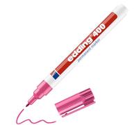 edding 400 Marqueur permanent - rose - 1 stylo - pointe ronde fine 1 mm - sèche vite, résiste à l'eau et aux frottements - pour carton, plastique, bois, métal, verre
