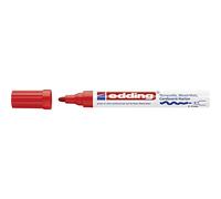 Edding 4000 Marqueur peinture à encre mate - 1 marqueur - pointe ogive 2-4 mm - rouge - pour écrire et décorer sur surfaces rugueuses, foncées ou poreuses - idéal pour terre cuite, carton, bois