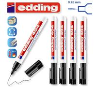 Edding Marqueur permanent 404 – Pointe ronde 0,75 mm Noir – Lot de 10