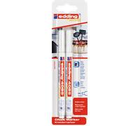 EDDING 4085/2W - Marqueur craie, 1-2 mm, blanc, lot de 2