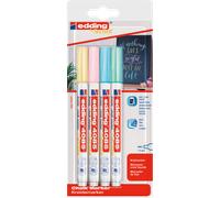 EDDING 4085/4P - Chalk marker, 1 - 2 mm, pastel, pack of four