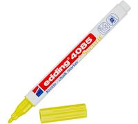 Edding 4085 Marqueur craie liquide - jaune fluorescent - 1 feutre craie liquide - 1-2 mm - feutre craie effacable pour écrire sur les vitres,le verre - feutre craie ardoise aux couleurs opaques