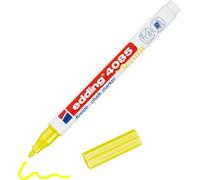 edding 4085 Marqueur craie liquide - jaune fluorescent - 10 feutres craie liquide - 1-2 mm - feutre craie effacable pour écrire sur les vitres,le verre - feutre craie ardoise aux couleurs opaques