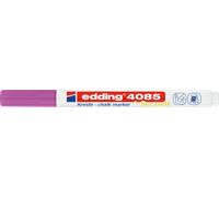 Edding 4085 Marqueur craie liquide - rose - 1 feutre craie liquide - pointe ronde 1-2mm - feutre craie effacable pour écrire sur les vitres,le verre - feutre craie ardoise aux couleurs opaques