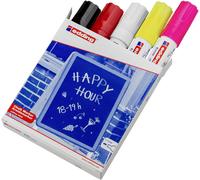 Edding - marqueurs Window Color, Pointe de 4-15 mm - Lot de 5 Couleurs