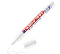 Edding 4095 Marqueur craie liquide - blanc - 1 feutre craie liquide - pointe ronde 2-3 mm - feutre craie effacable pour écrire sur les vitres,le verre - feutre craie ardoise aux couleurs opaques