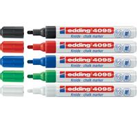 edding 4095 chalk marker - white - 10 chalk pens - round tip 2-3 mm - medium-tip