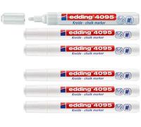 edding 4095 Lot de 6 marqueurs à craie Blanc 2-3 mm