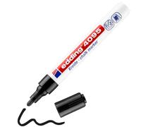 Edding 4095 Marqueur craie liquide - noir - 1 feutre liquide - pointe ronde 2-3 mm - marqueur craie effacable pour écrire sur les vitres,le verre - feutre ardoise aux couleurs opaques