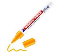 Edding 4095 Marqueur craie liquide - orange fluorescent - 1 feutre liquide - 2-3 mm - feutre craie effacable pour écrire sur les vitres,le verre - feutre ardoise aux couleurs opaques