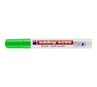 Edding 4095 Marqueur craie liquide - vert clair - 1 feutre liquide - 2-3 mm - feutre craie effacable pour écrire sur les vitres,le verre - feutre ardoise aux couleurs opaques