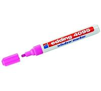 Edding 4095 Marqueur pour inscription sur surface vitrée Rose fluo