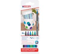 EDDING 4200/6099 - Lot de 6 feutres-pinceaux pour porcelaine, couleurs assorties &l