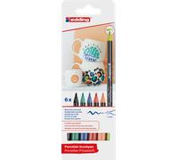 EDDING 4200/6V - Stylo brosse porcelaine, 1 mm - 4 mm, assorti, 6er Peck