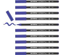 Edding 4200 Feutre pointe pinceau pour porcelaine - bleu - 10 stylos - pointe pinceau 1-4 mm - pour peindre et décorer la céramique, porcelaine - va au lave-vaisselle, encre opaque, séchage rapide