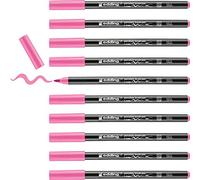 Edding 4200 Feutre pointe pinceau pour porcelaine - rose - 10 stylos - pointe pinceau 1-4 mm - pour peindre et décorer la céramique, porcelaine - va au lave-vaisselle, encre opaque, séchage rapide