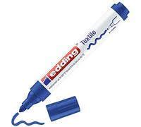 Edding 4500 Marqueur pour textiles - bleu - 1 stylo - pointe ronde de 2-3 mm - feutre textile lavable en machine (60 °C) pour décorer le tissu - marqueur textile