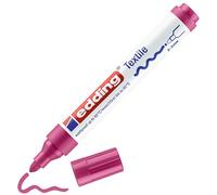 Edding 4500 Marqueur pour textiles - carmin - 1 stylo - pointe ronde de 2-3 mm - feutre textile lavable en machine (60 °C) pour décorer le tissu - marqueur textile