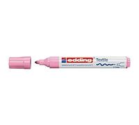 Edding 4500 Marqueur pour textiles - rose - 1 stylo - pointe ronde de 2-3 mm - feutre textile lavable en machine (60 °C) pour décorer le tissu - marqueur textile