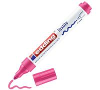 Edding 4500 Marqueur pour textiles - rose fluorescent - 1 stylo - pointe ronde de 2-3 mm - feutre textile lavable en machine (60 °C) pour décorer le tissu - marqueur textile