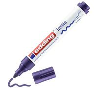 Edding 4500 Marqueur pour textiles - violet - 1 stylo - pointe ronde de 2-3 mm - feutre textile lavable en machine (60 °C) pour décorer le tissu - marqueur textile