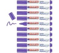Edding 4500 Marqueur Pour Textiles - Violet Fluorescent - 10 Pièces - Pointe Ronde De 2-3 Mm - Feutre Textile Lavable En Machine (60 °C) Pour Décorer Le Tissu - Marqueur Textile
