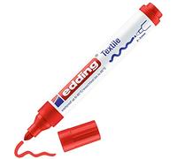 Edding 4500 Marqueur textile - feutre lavable 60°C, pointe ronde 2-3 mm - rouge