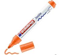 edding Marqueur textile 4500 – Orange fluorescent – Pointe 2–3 mm – Lavable 60°C