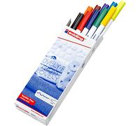 Edding 4600 stylo textile - boîte de 10 couleurs - plume ronde 1 mm - stylos permanents pour dessiner sur les textiles, résistants au lavage à 60 °C - stylo textile