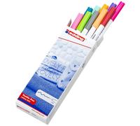 Edding 4600 Feutre pour textiles - étui de 10 couleurs (fun) - pointe ronde de 1 mm - feutre textile lavable en machine (60 °C) pour décorer le tissu - marqueur textile