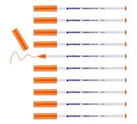 Edding 4600 Feutre pour textiles - orange - 10 pièces - pointe ronde de 1 mm - feutre textile lavable en machine (60 °C) pour décorer le tissu - marqueur textile