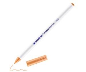Edding 4600 Feutre pour textiles - orange clair - 1 stylo - pointe ronde de 1 mm - feutre textile lavable en machine (60 °C) pour décorer le tissu - marqueur textile