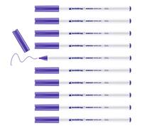 Edding 4600 Feutre pour textiles - violet fluorescent - 10 pièces - pointe ronde de 1 mm - feutre textile lavable en machine (60 °C) pour décorer le tissu - marqueur textile