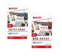 Edding 4600 Marqueur textile à pointe ogive 1 mm - couleurs assorties