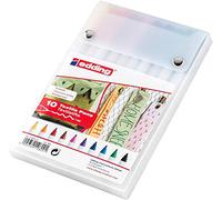 edding 4600 Marqueur textile à pointe ogive 1 mm - pochette de 10 couleurs assorties