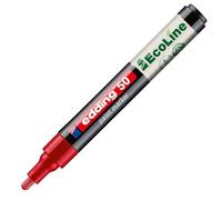 Edding 50 feutres EcoLine - Rouge - 1 stylo - Pointe ronde 2-3mm - Encre à base d'eau, hautement opaque et imperméable - Stylo pour verre, pierre, bois, plastique et papier