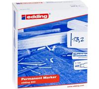 Edding 500 Boîte de 10 marqueurs permanents rouges