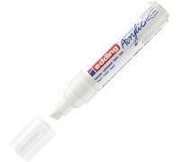 Edding 5000 Marqueur acrylique large - blanc - 1 feutre acrylique imperméable - pointe biseautée large 5-10 mm - pour peindre sur la toile, le papier kraft, le bois et la pierre