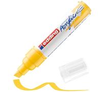 Edding 5000 Marqueur acrylique large - jaune - 1 feutre acrylique imperméable - pointe biseautée large 5-10 mm - peinture acrylique pour peindre sur la toile, le papier kraft, le bois et la pierre