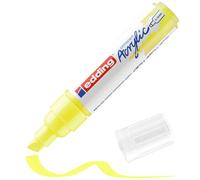 Edding 5000 Marqueur acrylique large - jaune fluorescent - 1 feutre acrylique imperméable - pointe biseautée 5-10mm - peinture acrylique pour peindre sur la toile le papier kraft le bois la pierre
