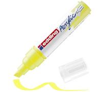 Edding 5000 Marqueur acrylique large - jaune fluorescent - 1 feutre acrylique imperméable - pointe biseautée 5-10mm - peinture acrylique pour peindre sur la toile le papier kraft le bois la pierre