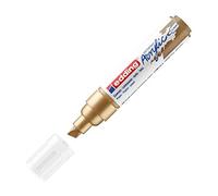 Edding 5000 Marqueur acrylique large - or - 1 feutre acrylique imperméable - pointe biseautée large 5-10 mm - peinture acrylique pour peindre sur la toile, le papier kraft, le bois et la pierre