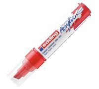 Edding 5000 Marqueur acrylique large - rouge - 1 feutre acrylique imperméable - pointe biseautée large 5-10 mm - peinture acrylique pour peindre sur la toile, le papier kraft, le bois et la pierre